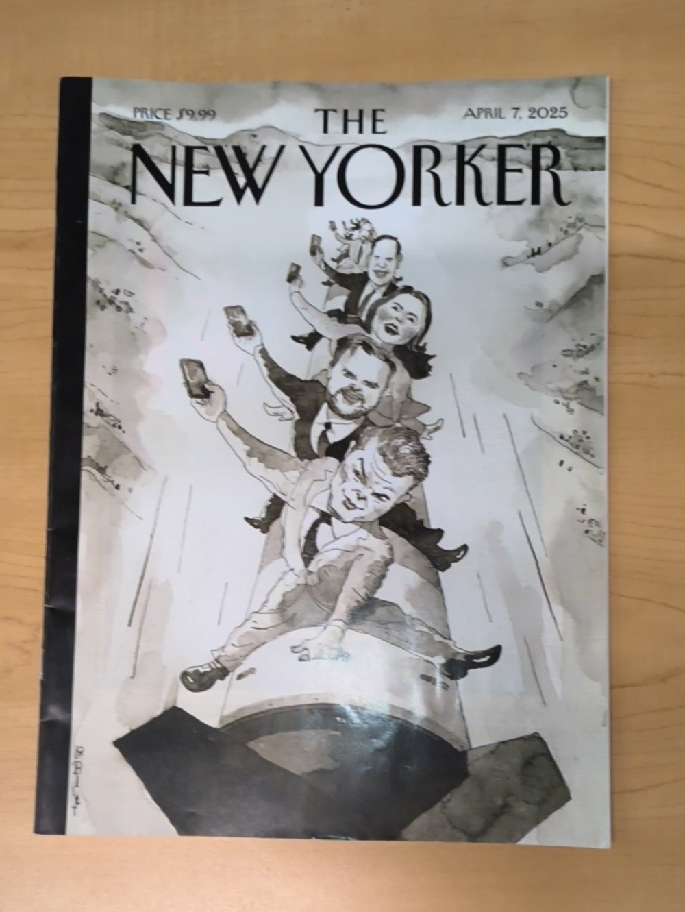 The New Yorker Magazine Barry Blitt’s “Left to Their Own Devices”:April 7, 2025